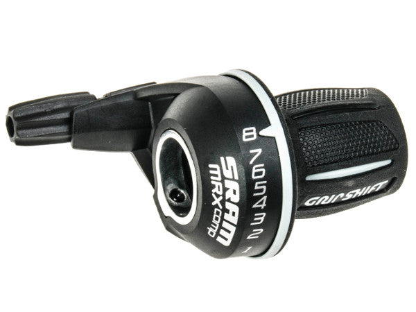 Drejegreb SRAM Grip Shift MRX (højre) 8 speed, 2:1-forhold & SRS-teknologi for jævnt og og præcist gearskifte. Leveres inkl. 2150 mm wire