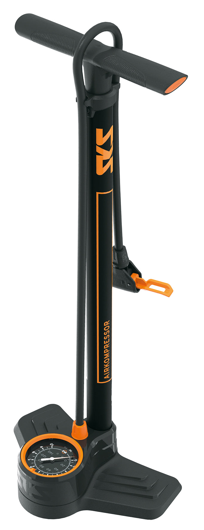 SKS Airkompressor 10.0 fodpumpe 650mm AVFVDV 10 bar144 psi sortorange