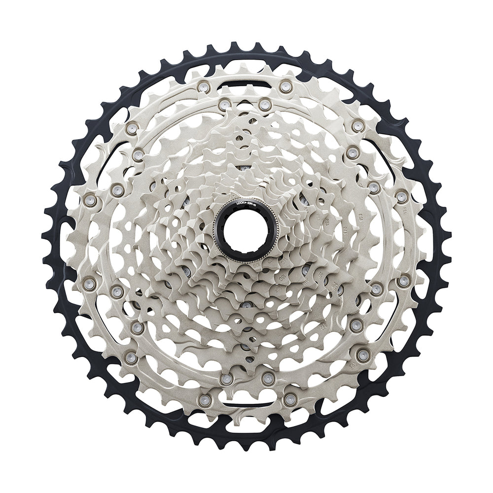 Shimano 12 speed kassette (krans12). Micro Spline. Beam Spider & Hyperglide+ Antal tænder: 10-12-14-16-18-21-24-28-33-39-45-51