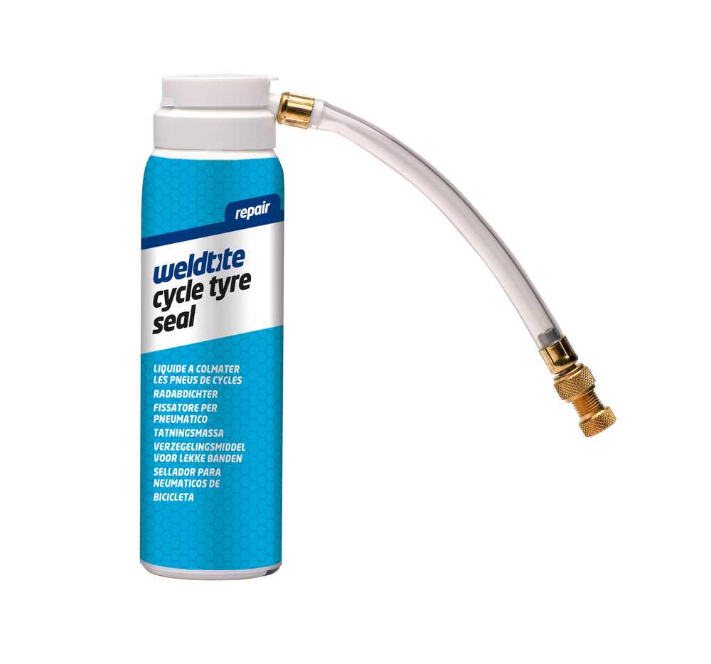 lappevæske med spray Cycle Repair TyreSeal (100 ml) Weldtite Kan bruges til både slange og tubeless
