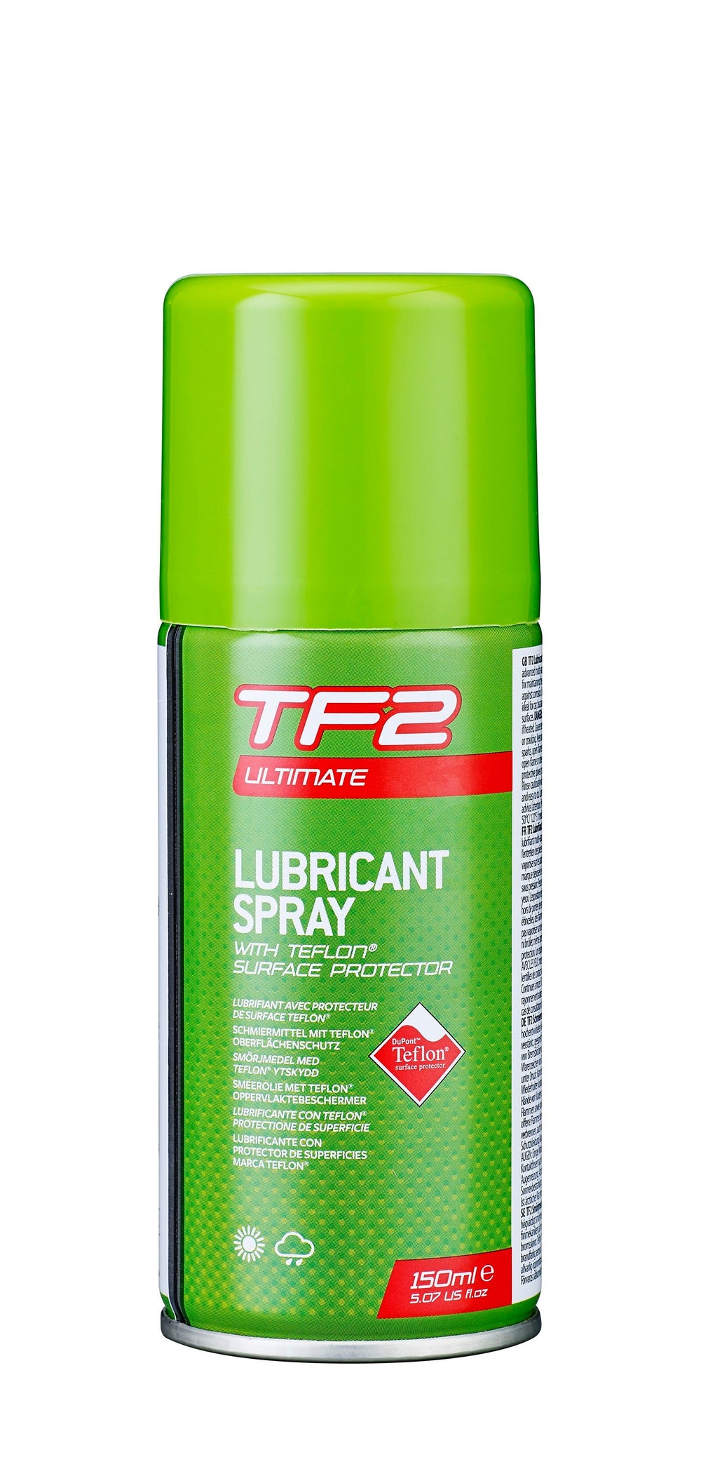 Kædespray Ultimate TF2 med Teflon (150 ml) Weldtite Multispray velegnet til kæde, kassette, kabler, batteriskinne