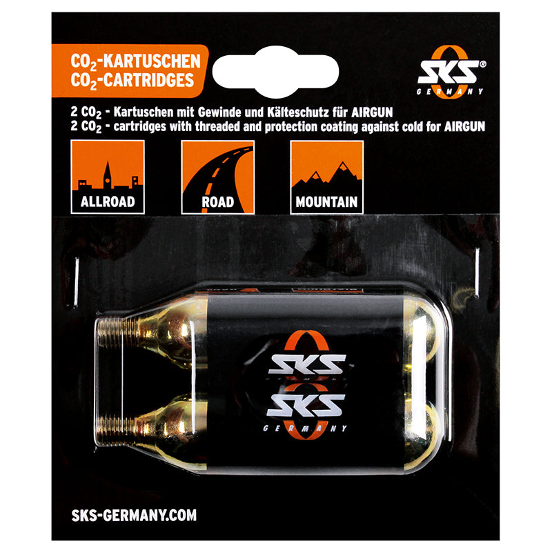SKS CO2 patron 16g til AirboyAirbuster m. gevind (2 stk)