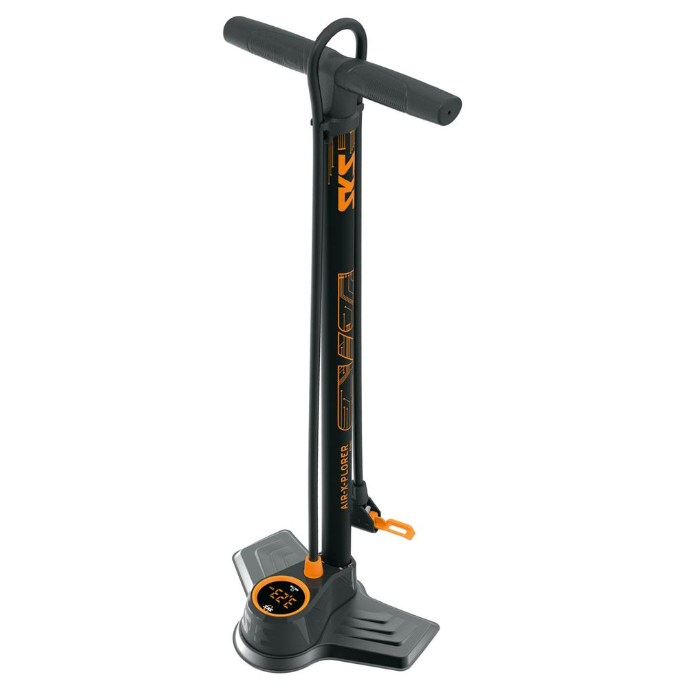 SKS Air-X-Plorer 10.0 fodpumpe digital 710mm AVFVDV 10 bar144 psi sortorange