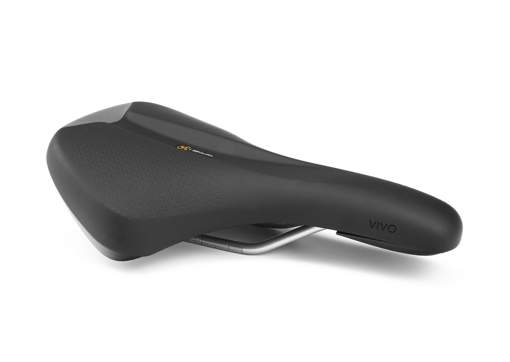Sadel (unisex) Vivo Moderate SelleRoyal 60° kørestilling. Royal Gel. Reflective Film (refleks) & Ergonomic Channel.