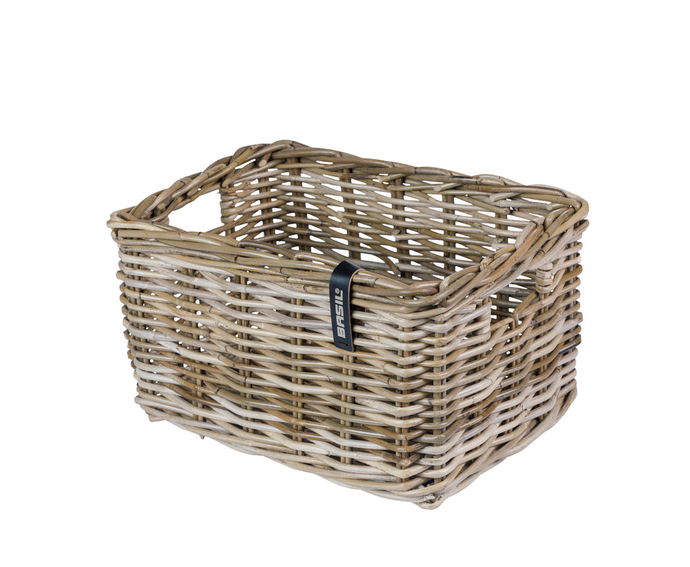 Kurv BASIL Dax L flet natur grå 47x35x27cm