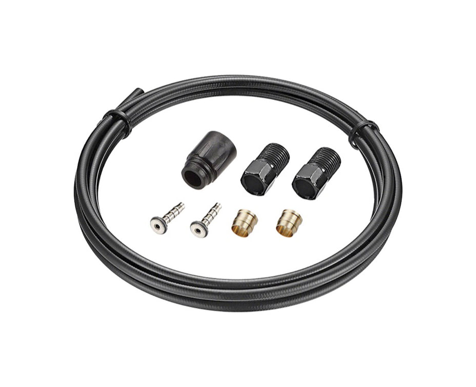 Bremseslangekit 2000 mm inkl. fittings fra TEKTRO Dim. 2.5x5.5x2000 mm, Bremseslange i PTFE kevlar.