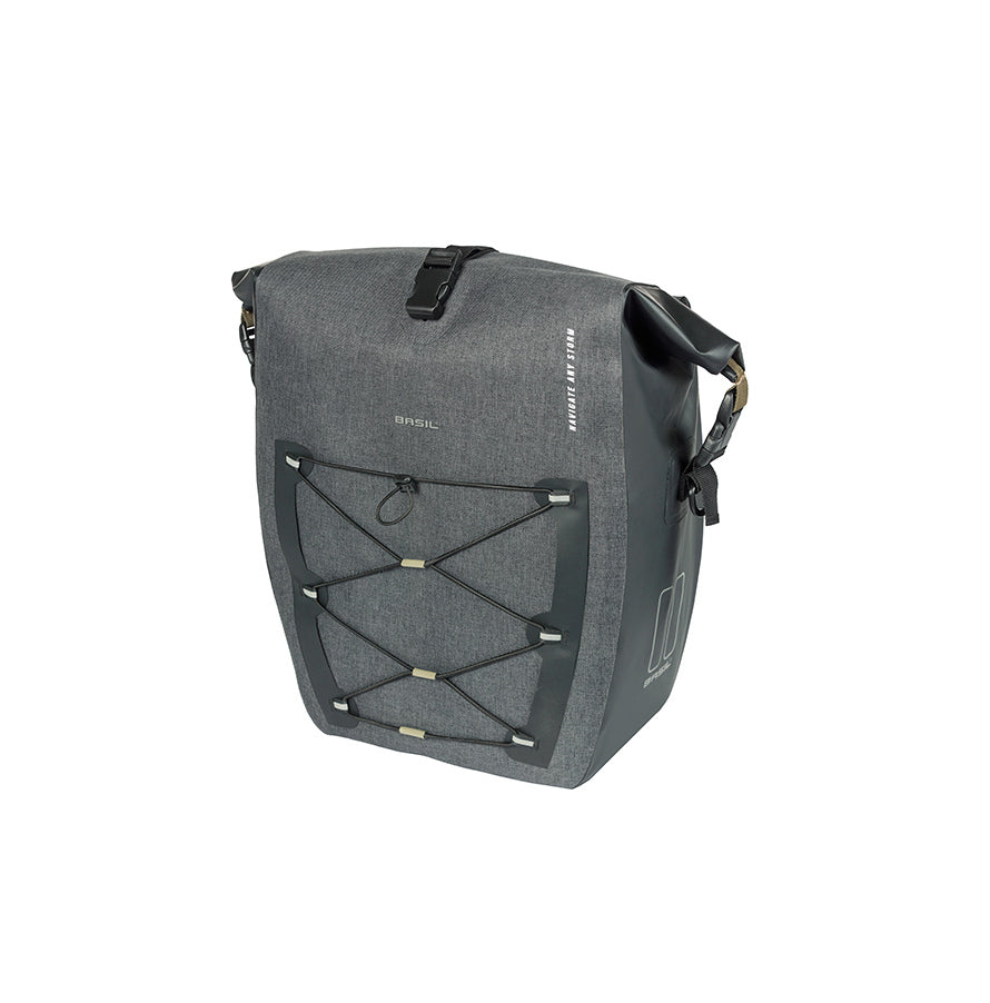 Taske Basil Navigator Storm Størrelse large MIK Hook (46x18x36 cm), vol. 25-31 L.