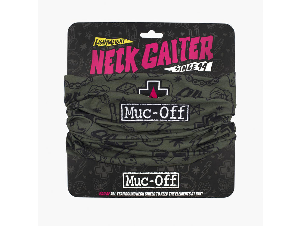 Mucoff Lightweight Neck Gaiter i sort, designet til at give komfort og beskyttelse mod vejr og vind. Ideel til udendørs aktiviteter som cykling og løb.