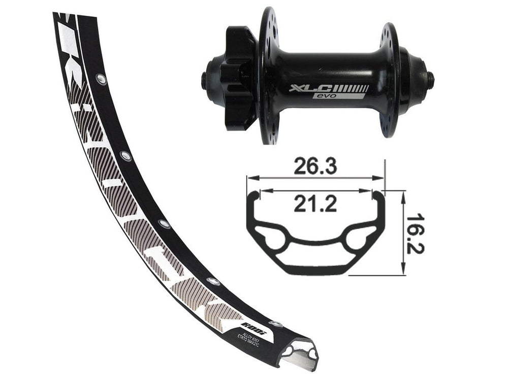 XLC Wheel Rodi Black Rock 26" Front
