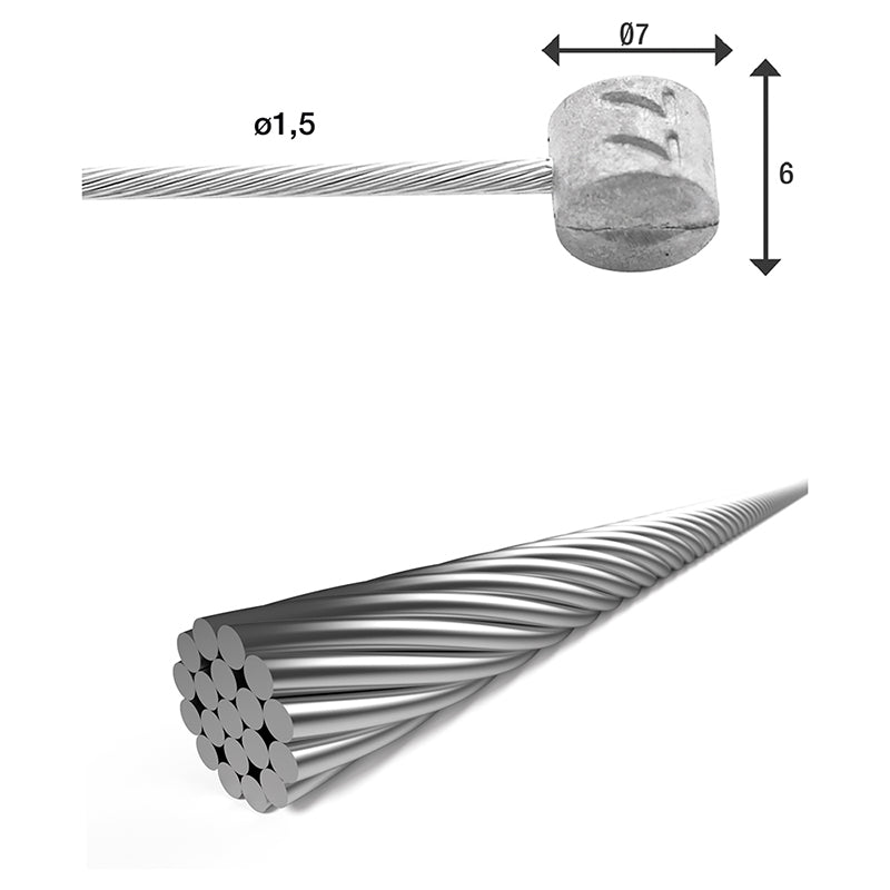 XLC BR-X85 Brake cable 2000 mm Single