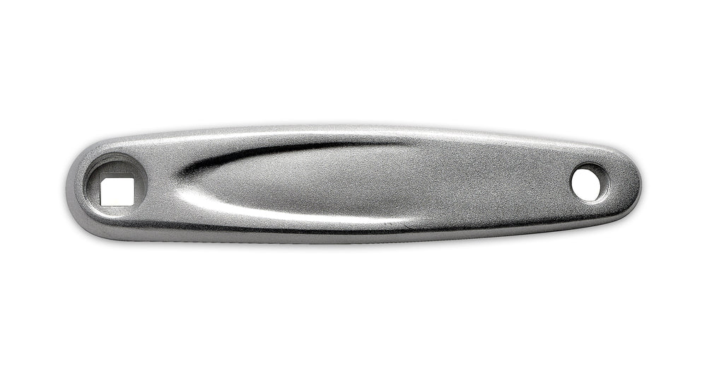 Pedalarm 170 mm (sølv) i aluminium. Montering venstre side. Vandret parallel. Til firkantet aksel.