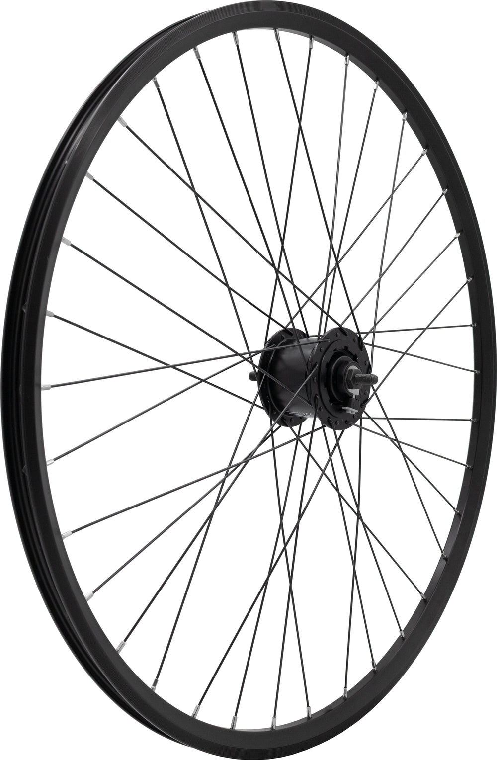LiTE forhjul 700C/622-18 D/W rullebremse dynamo nav møtrik sort