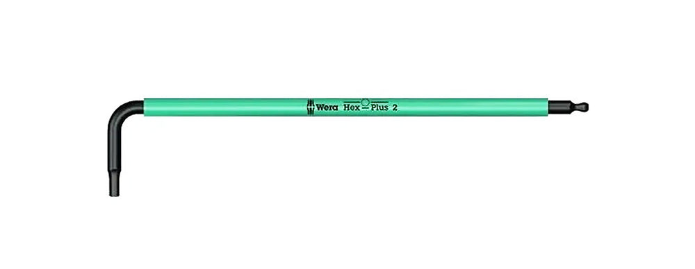 Unbraconøgle m. kugle WERA Multicolor 2,0 mm, grøn HEX-PLUS ultra grip
