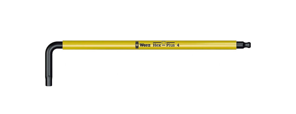 Unbraconøgle m. kugle WERA Multicolor 4,0 mm, gul HEX-PLUS ultra grip