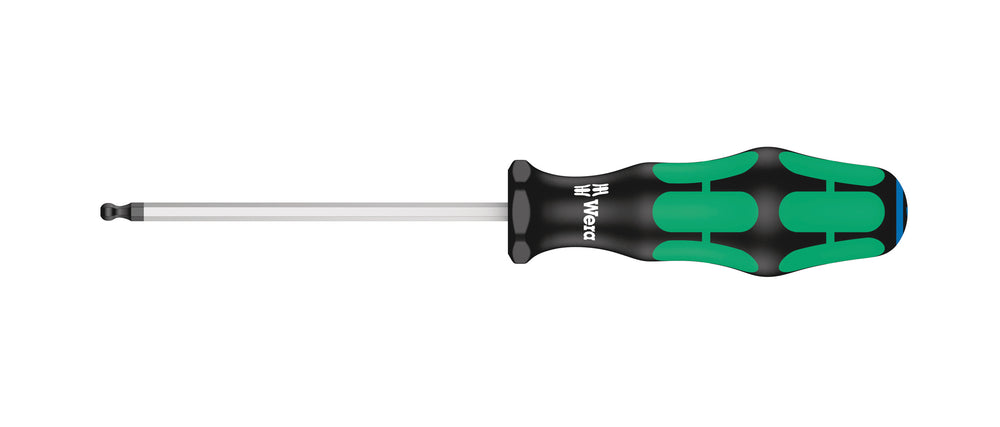 Skruetrækker unbrako 3,0. Flerkomponent kraftform greb. Sekskantet klinge (100 mm lang), Wera Black Point-spids.