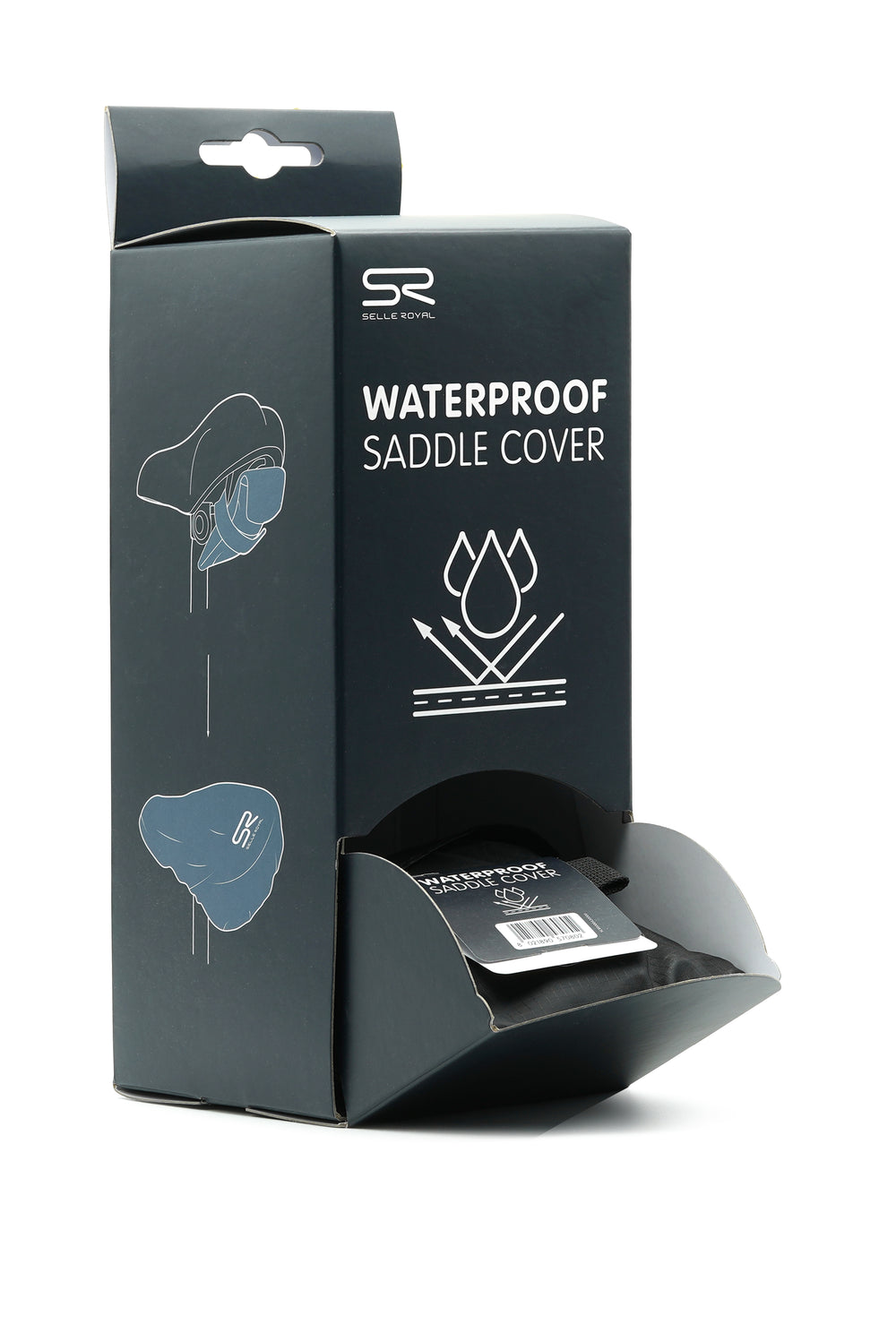 Selly Royal dispenser med 10 stk. sadelovertræk One Size, Velcro. Kan pakkes sammen.