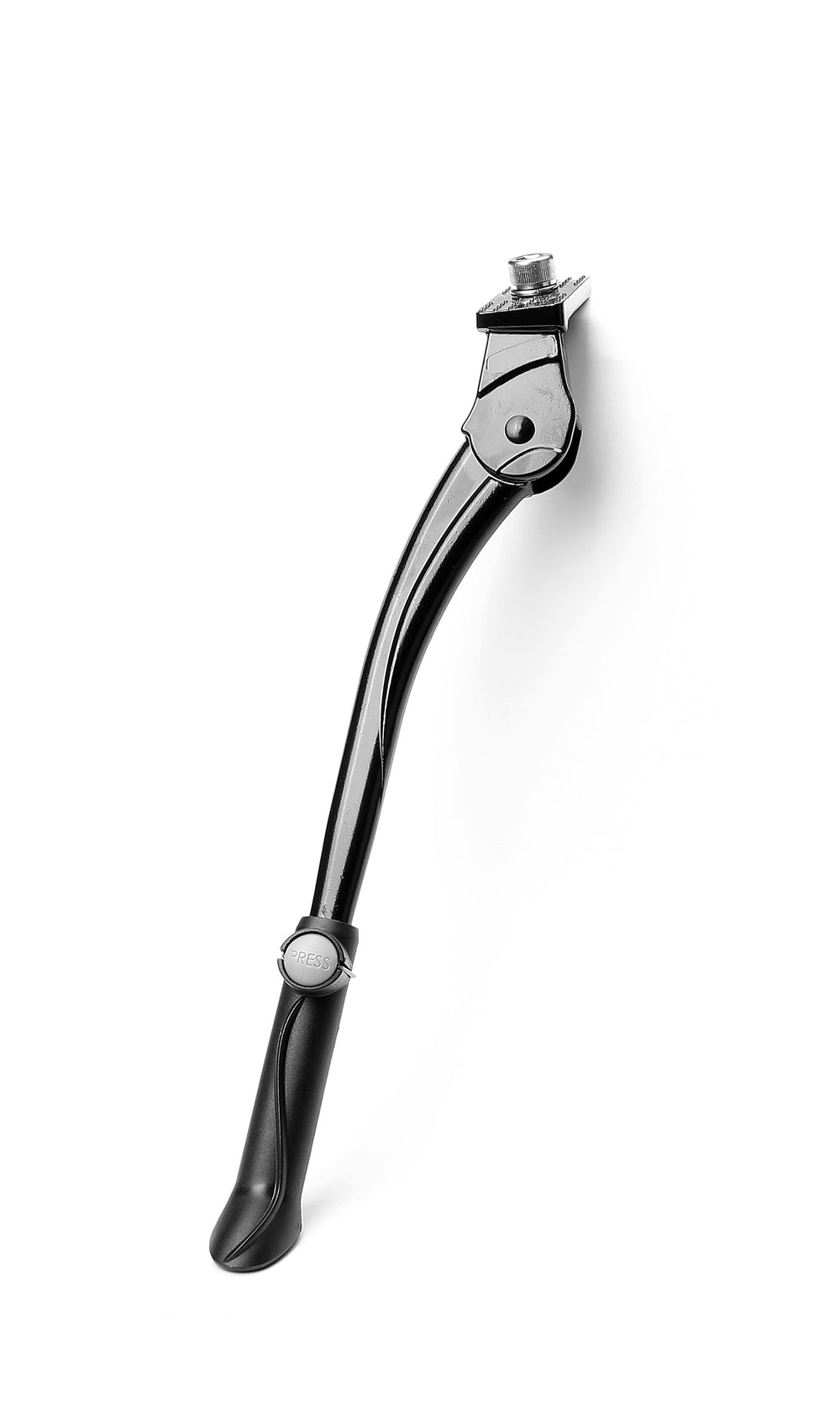 Støtteben (sort) fra BikePartner. Justerbar 24-28". Udført i aluminium. Vægt: 305 g.