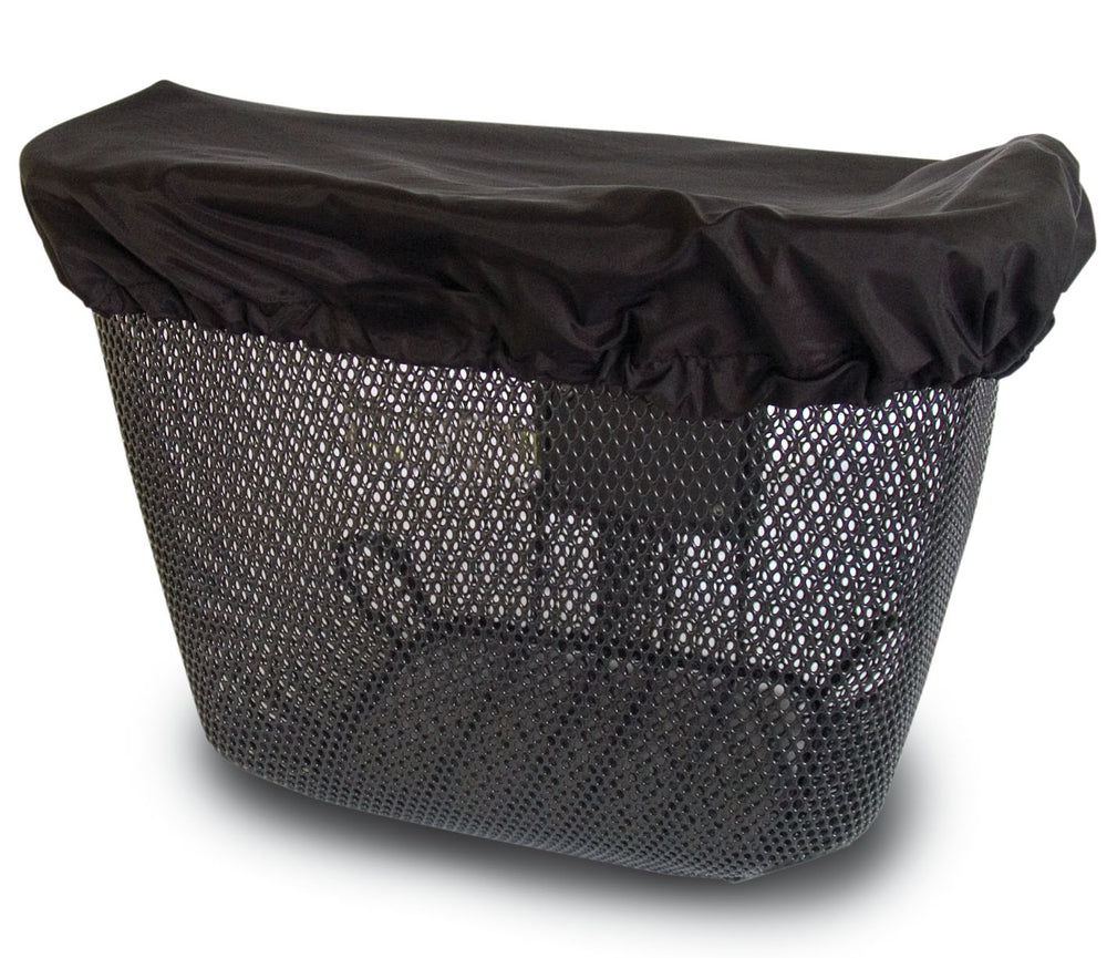 Vandtæt overtræk (sort) fra Bikepartner til cykelkurve. Passer til cykelkurve op til 33 x 26 cm (LxB).