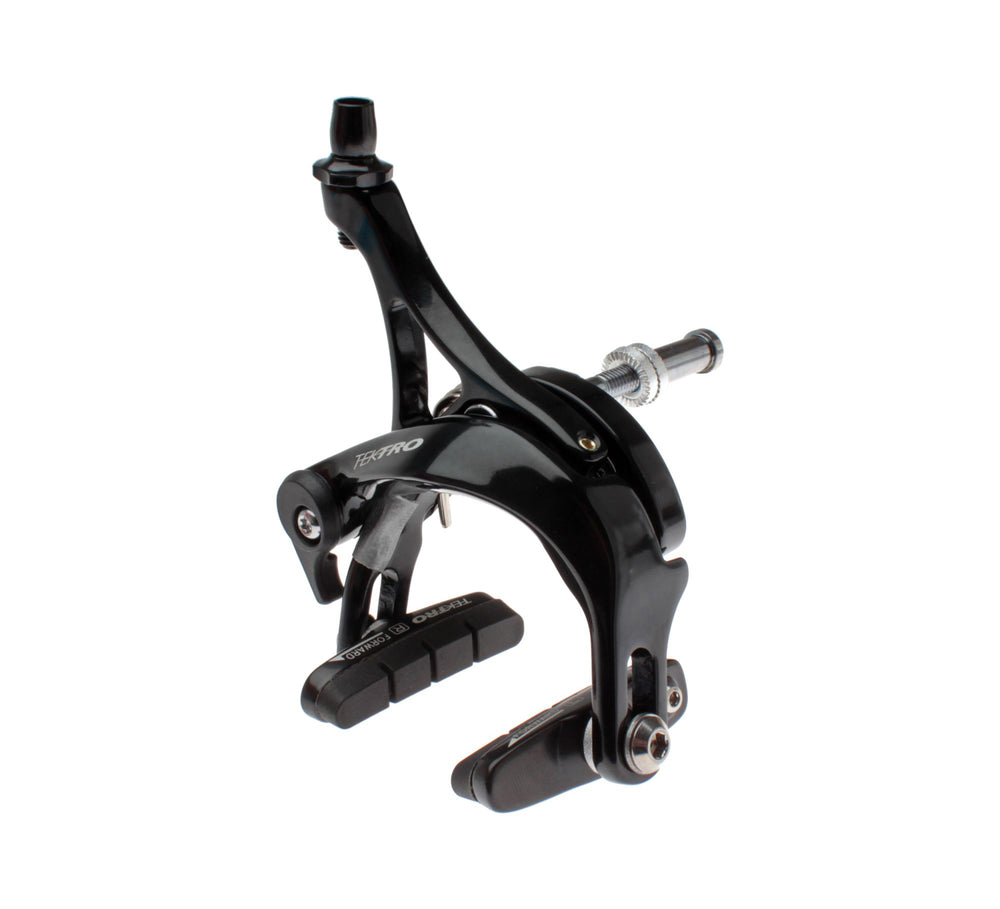 Fælgbremse Dual-Pivot (sort) Tektro R526. QR og justerbar bremseklods-vinkel. Montering: Front. Rækkevidde: 39-51 mm