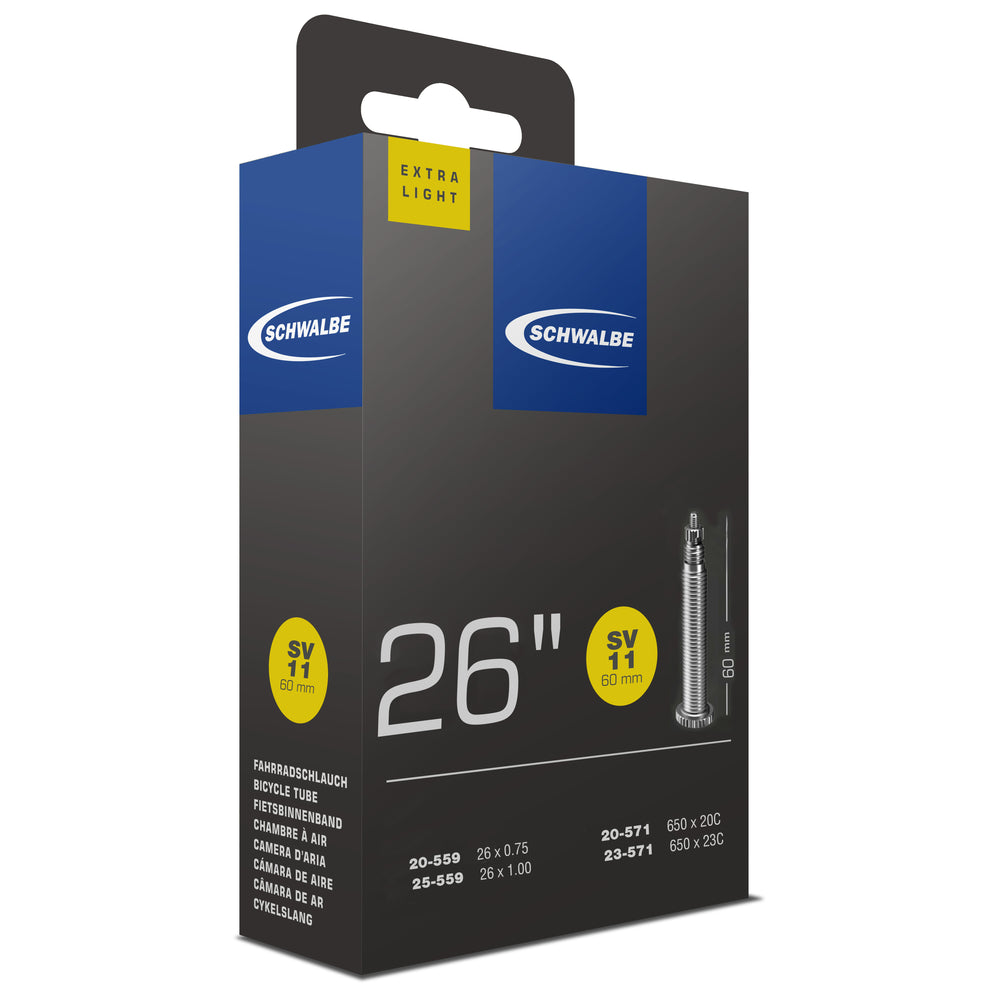Slange Schwalbe 26x1,00 SV11 X-light æske FV60 org.nr. 10463033 (20/23-559/571)