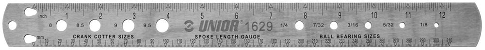 UNIOR Spoke, bearing and cotter gauge