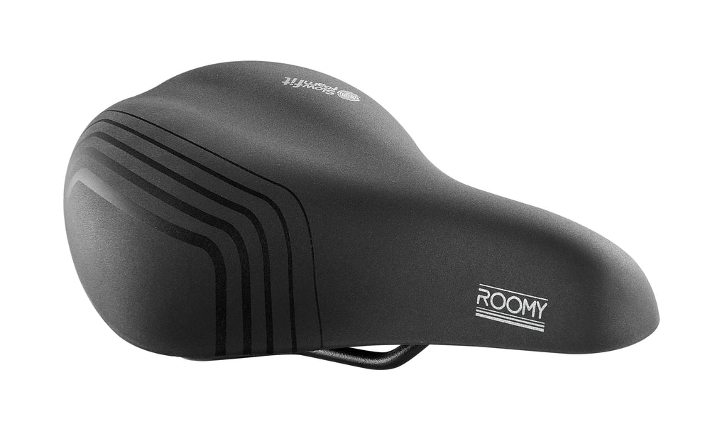 Sadel (unisex) fra Selle Royal model Roomy. 60°, Slow Fit Foam, Royal Vacuum & fjedre.