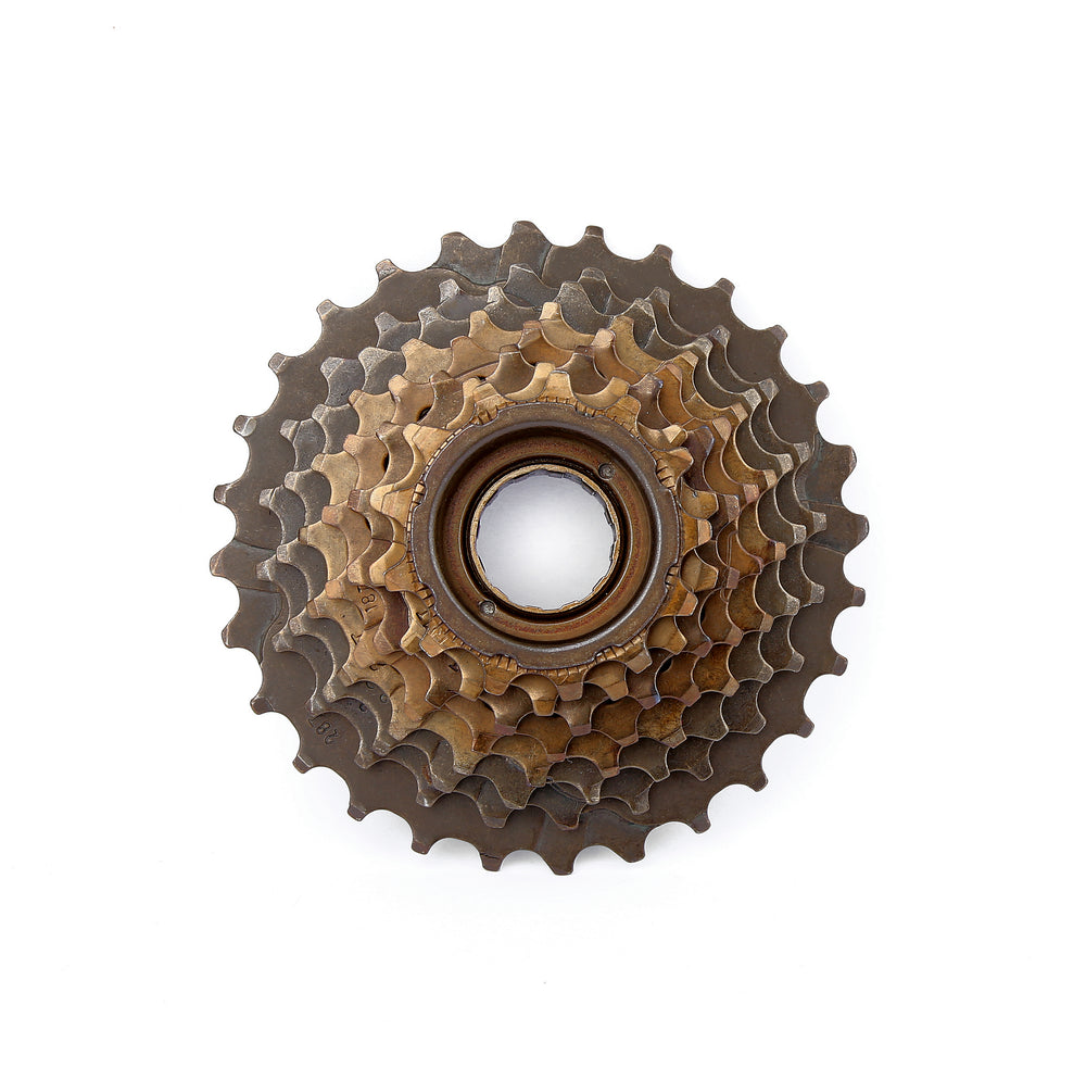 Skruekrans 8 speed (bronze/brun) Nickel, 13-28T. Hyper-index & med gevind, velegnet til elcykler 13-14-16-18-20-22-24-28T