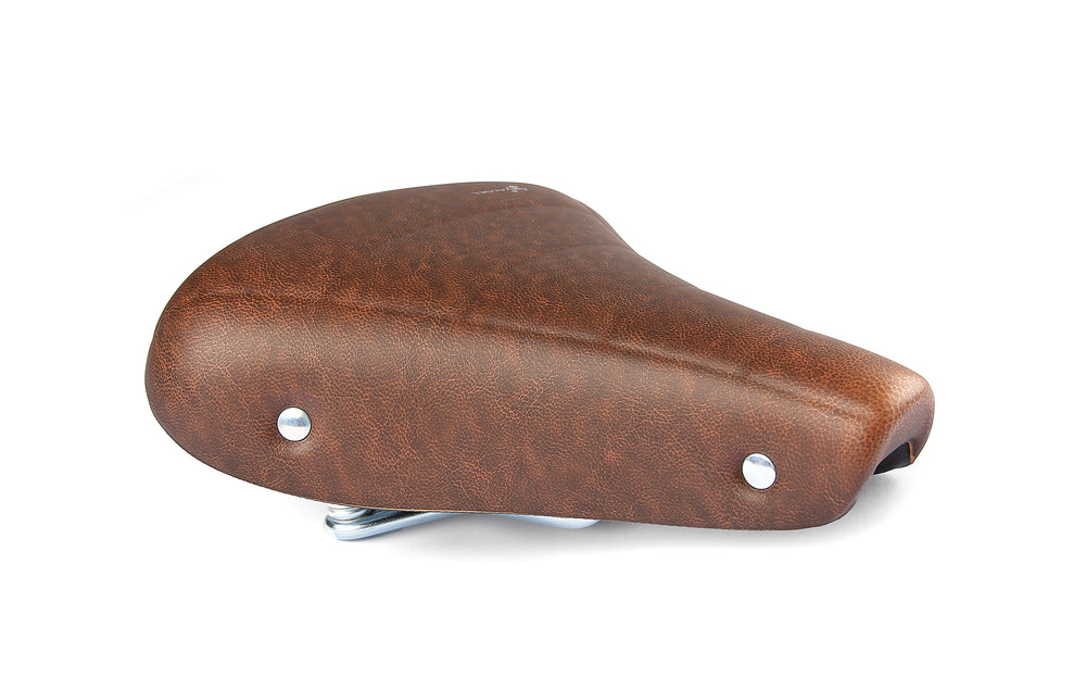 Sadel (unisex) fra Selle Royal Ondina brun. 90° kørestilling. Royalgel, Royal Vacuum, fjedre og ICS. Vægt: 720 g