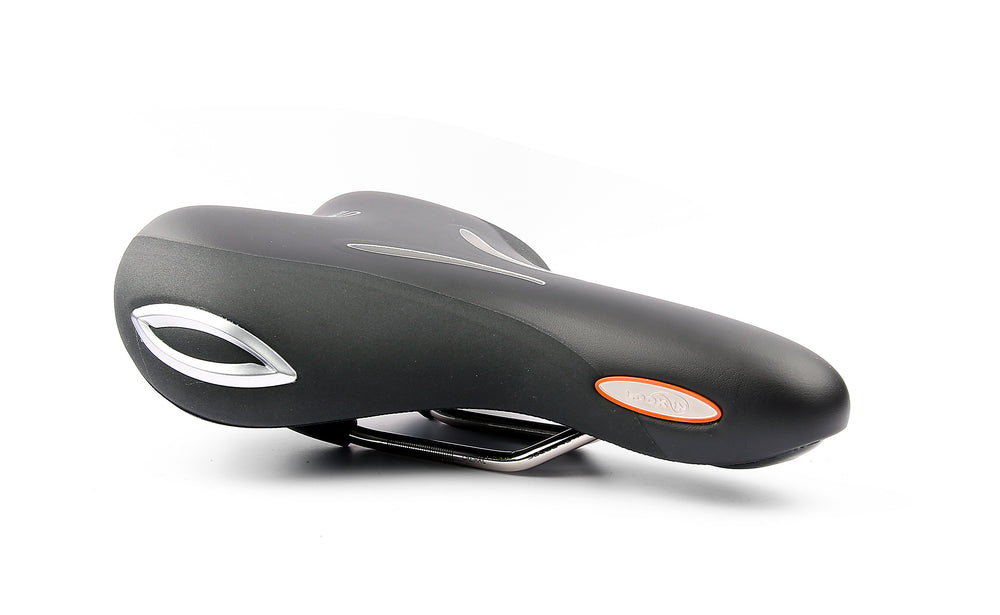 Sadel (unisex) fra Selle Royal model Lookin. 60° kørestilling, Royal Gel, Cool Cover, Scuff Guards; Elastome & ICS. 30 dages komfort garanti.