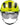 Hyban 2.0 ACE Signal Yellow cykelhjelm set fra fronten med en lys gul farve og refleksdetaljer for øget synlighed.
