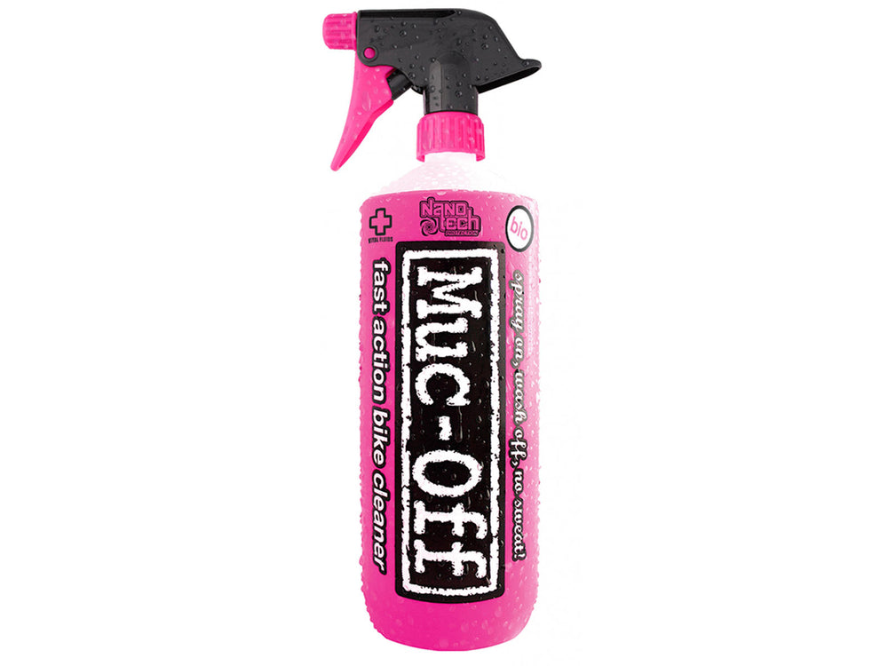 Muc-Off Bike Cleaner i sprayflaske, ideel til rengøring af cykler, med en effektiv formel til at fjerne snavs og skidt.