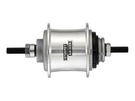 Sturmey Archer bagnav 2sp 36H automatic friløb sølv