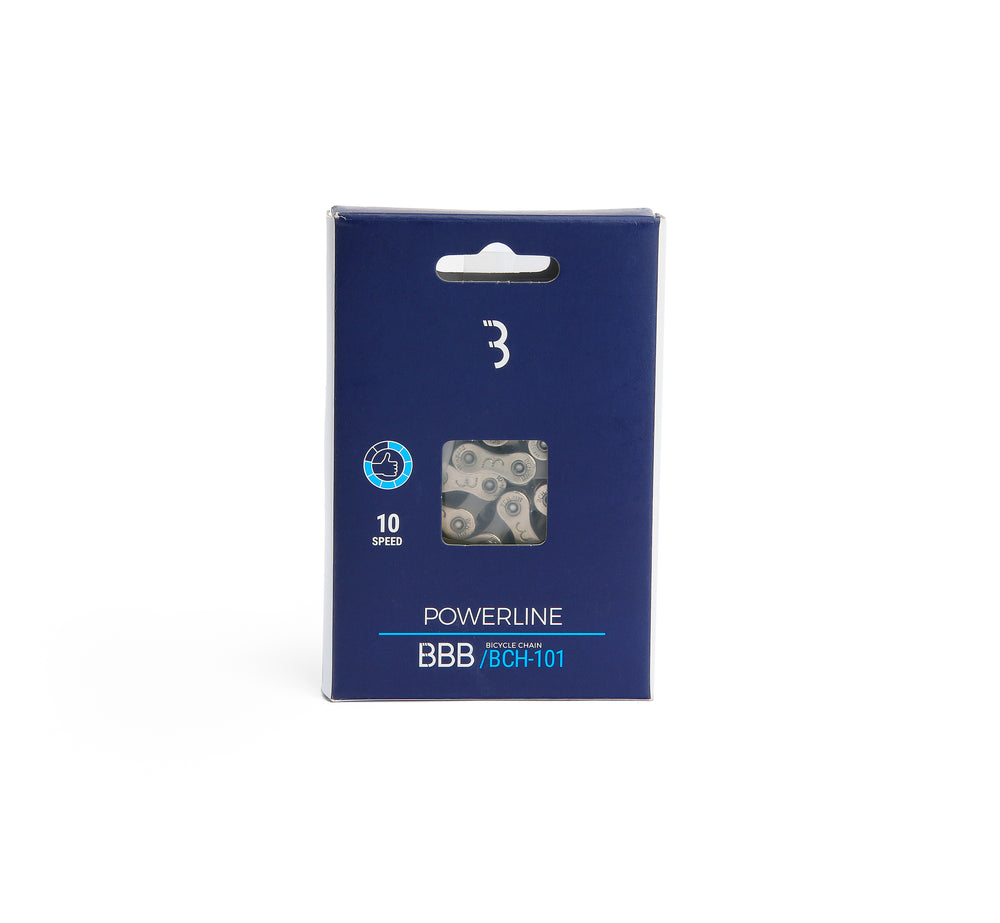 Kæde BBB POWERLINE 10 æske Sølv/Sort 10 speed 114L (10/50) BCH-101