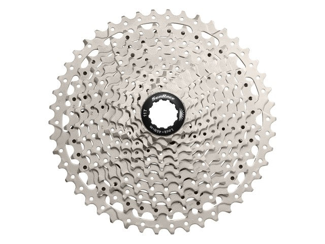 SunRace kassette MTB 11sp 11-42T alu spider metallic
