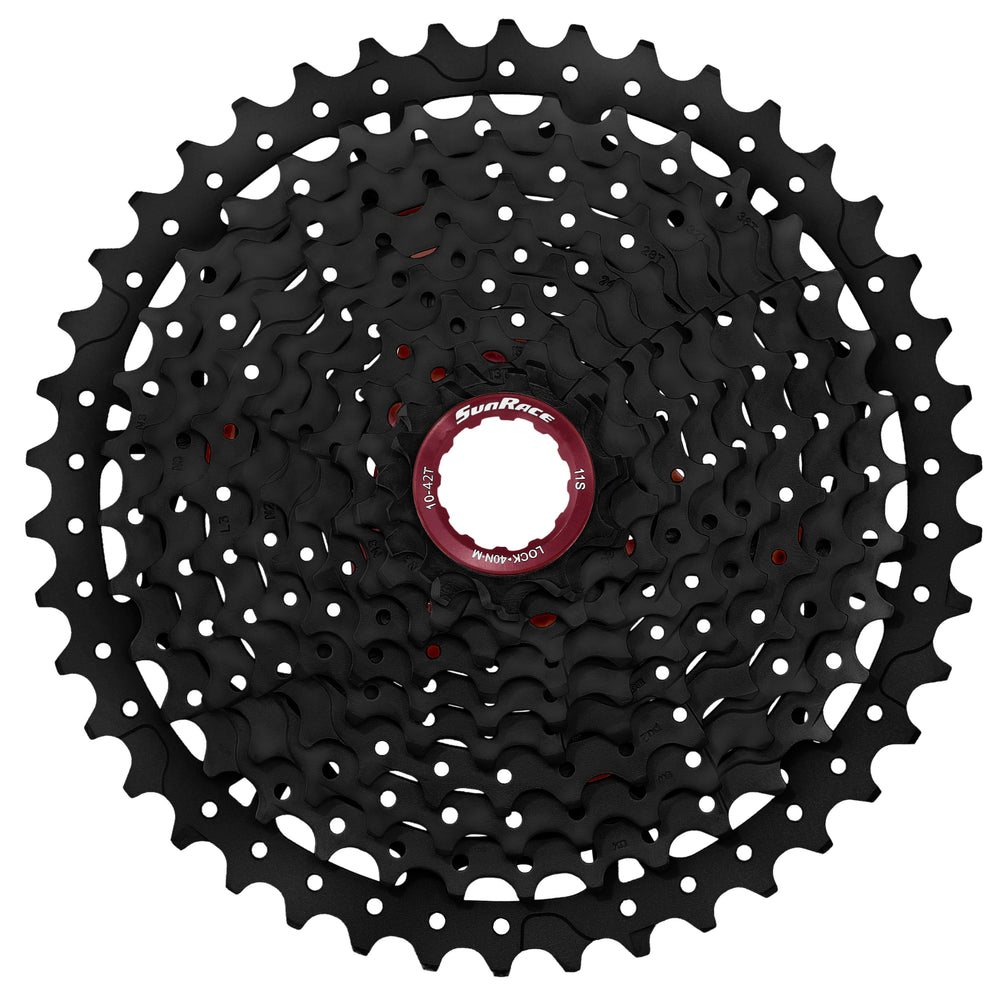 SunRace kassette 11sp 11-42T sort