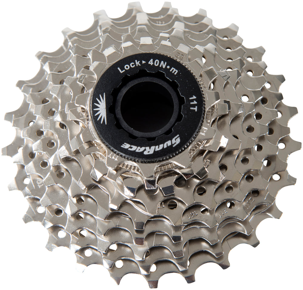 SunRace kassette road 9sp 11-25T sølv