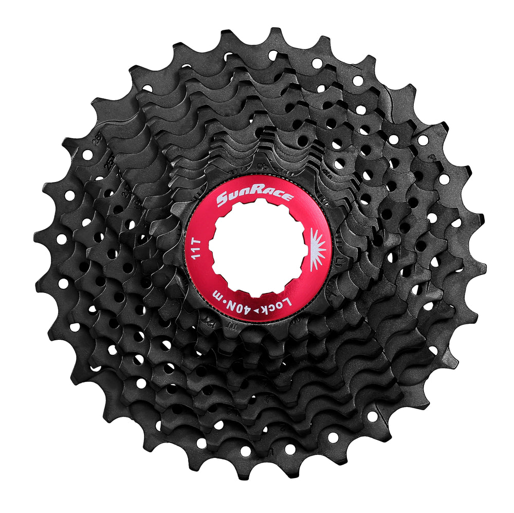 SunRace kassette road 11sp 11-36T alu spider sort