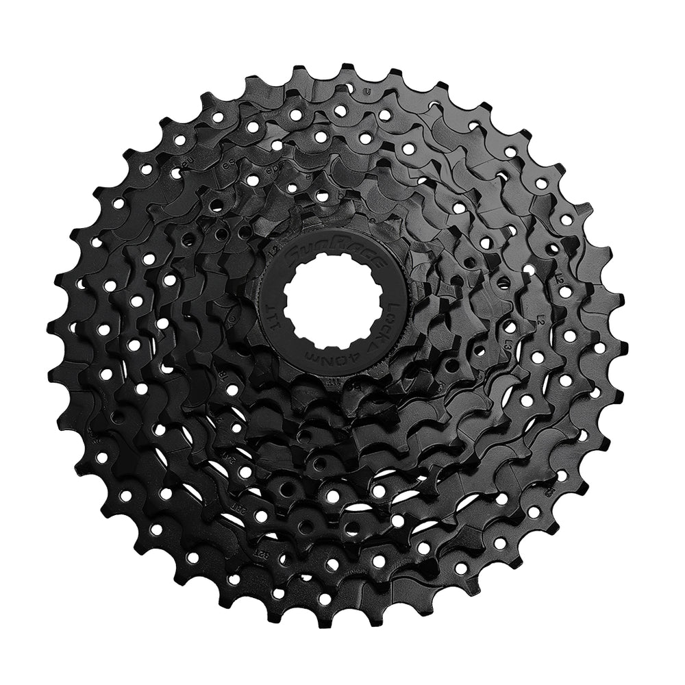 SunRace kassette 9sp 11-36T U-Serie sort Cues/Linkglide kompatible