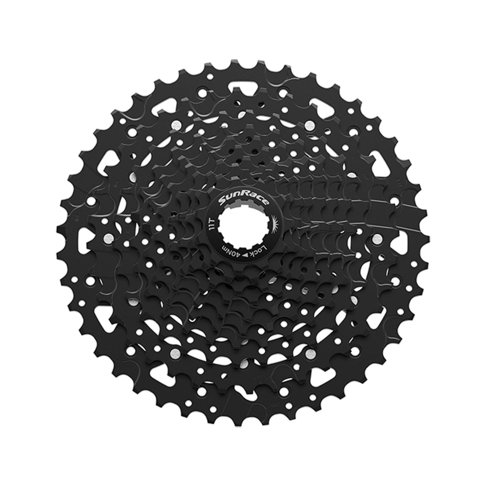 SunRace kassette 10sp 11-43T U-Serie sort Cues/Linkglide kompatible