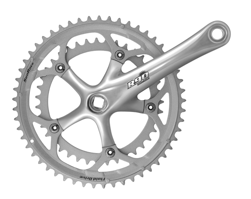 SunRace kranksæt road 9sp 50/34T 170mm 103mm krankboks sølv