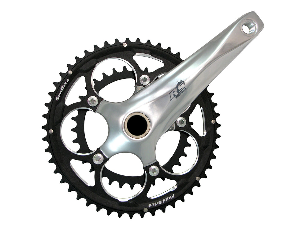 SunRace kranksæt road 10sp 50/34T 172,5mm inkl. krankboks alu