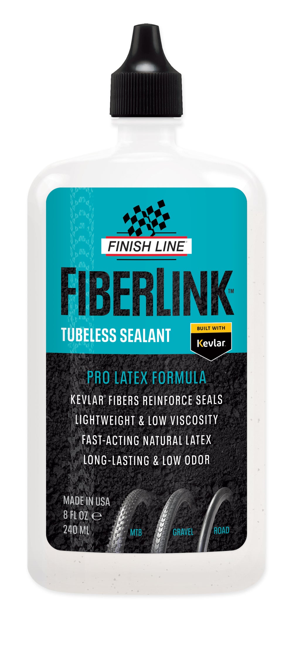 Finish Line Fiberlink Pro Latex tubeless sealant 240ml (8oz)