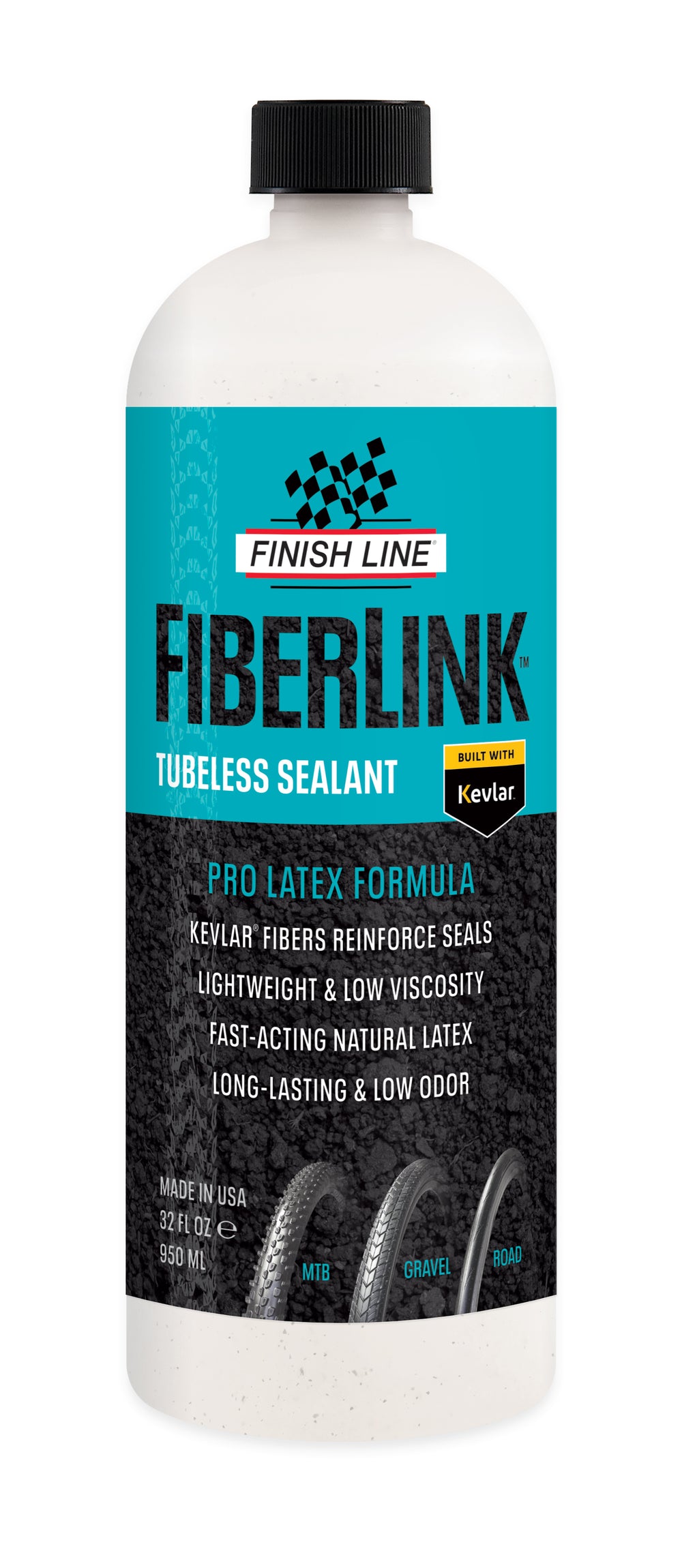 Finish Line Fiberlink Pro Latex tubeless sealant 946ml (32oz)