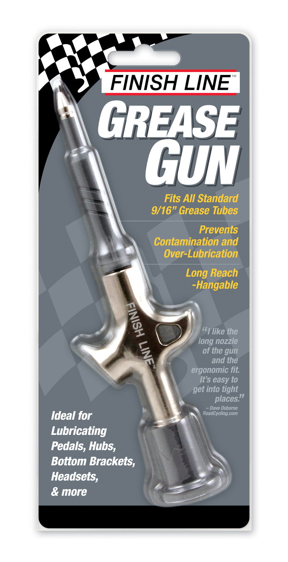 Finish Line Grease Gun fedtsprøjte long reach ergo tip