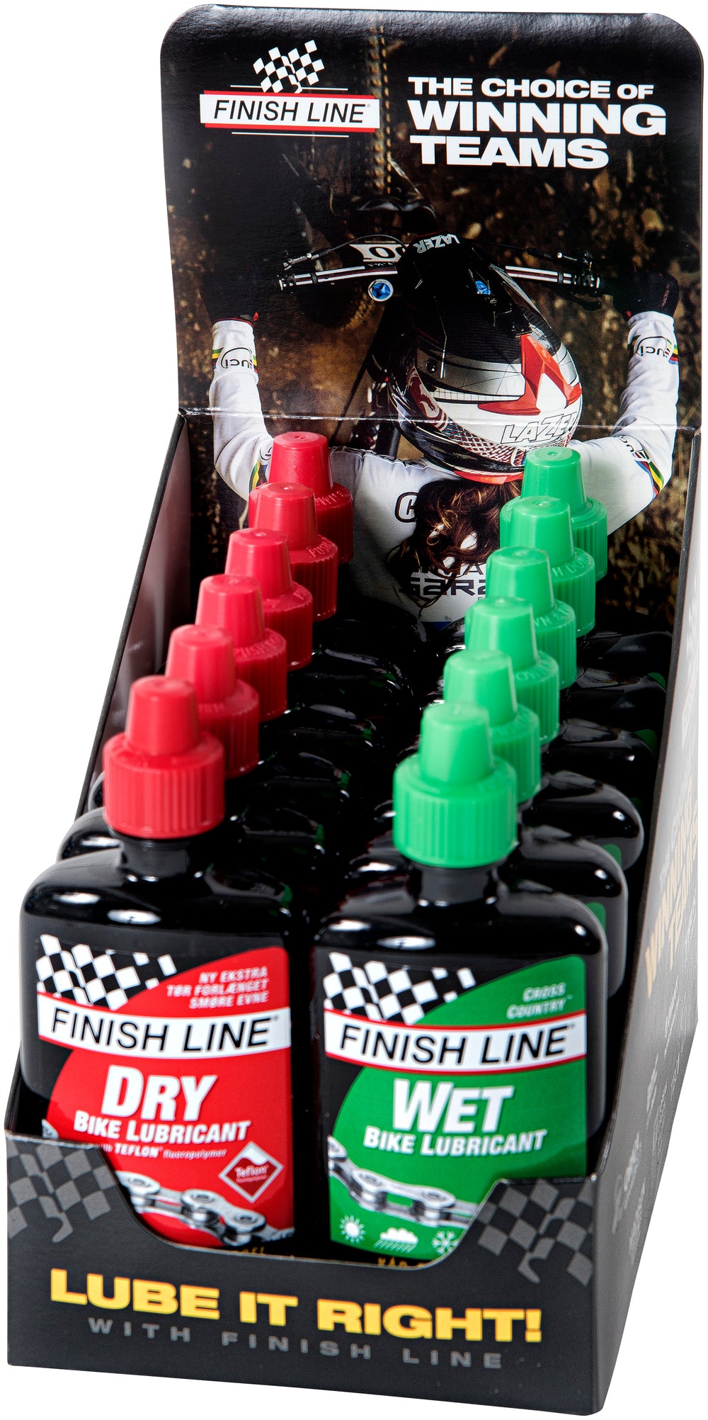 Finish Line Dry & Wet Lube olie 120ml (4oz) display 6+6 stk