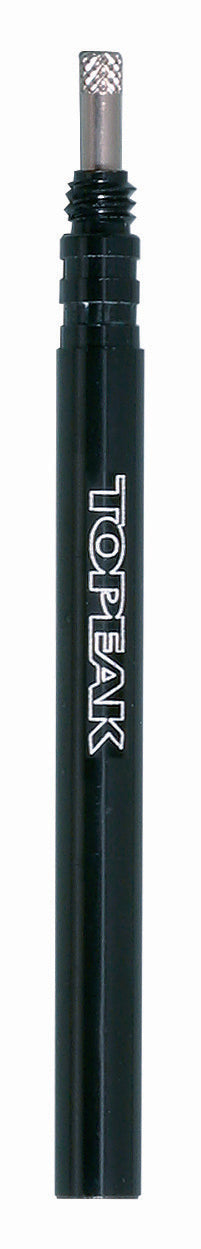 Billede af Topeak Ventilforlænger Presta XL (60mm-90mm), en sort forlængelse til cykelventiler, designet til at gøre det nemmere at pumpe dæk med dybe fælge.