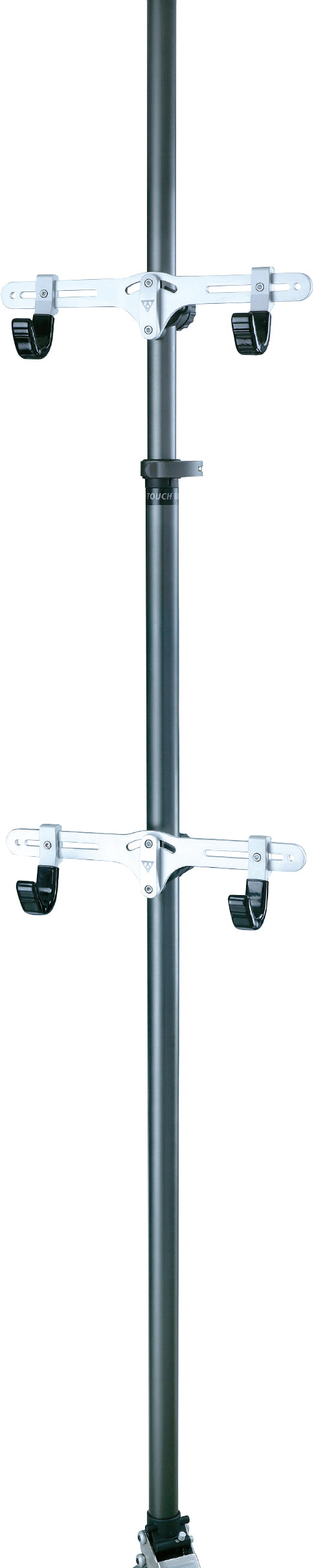 Topeak Cykelholder Dual-Touch™ Bike Stand, en stabil og justerbar cykelholder til reparation og opbevaring, der holder cyklen sikkert på plads.