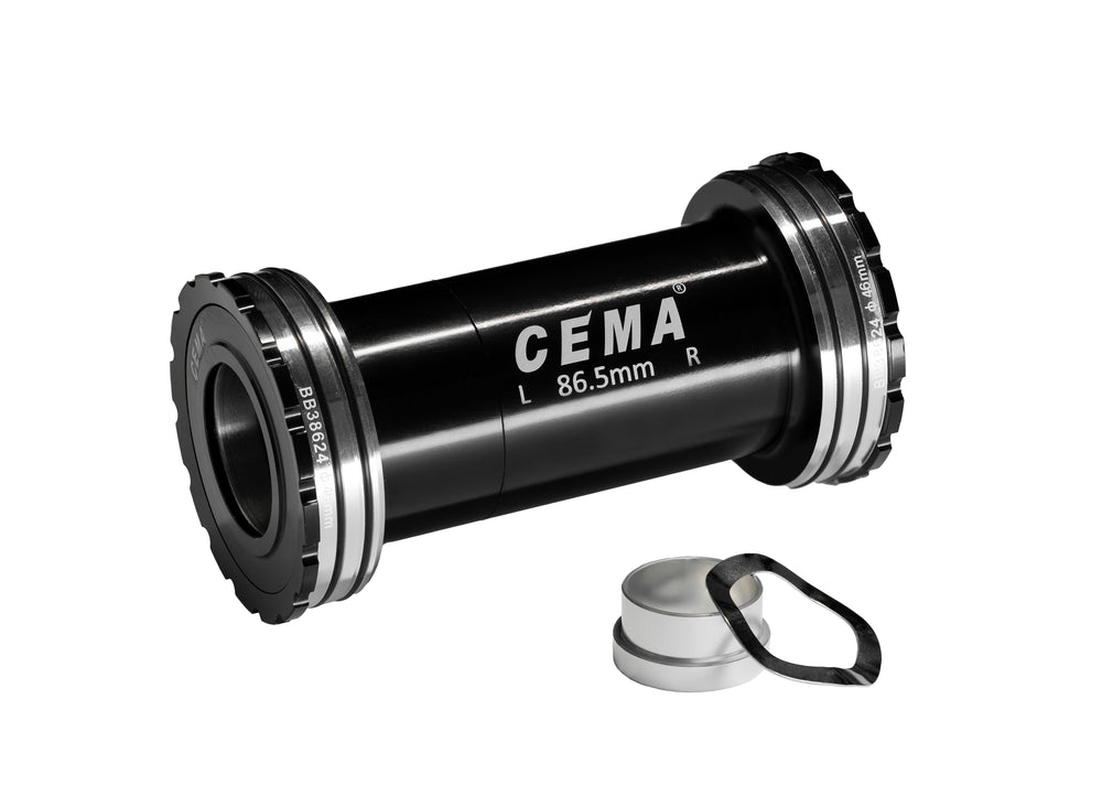 Cema Krankboks BB386, Ø24-22 spindel Sram GXP., Diameter 46mm. Lejer i rustfrit stål. Rammebredde: 86,5 mm.