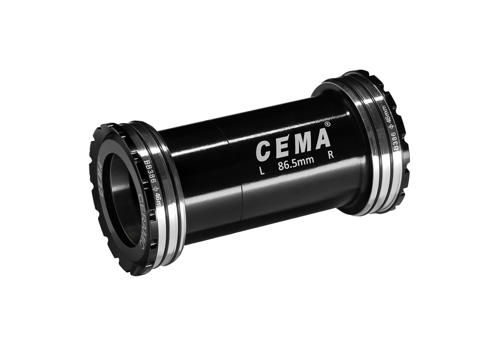 Cema Krankboks BB386, Ø30 spindel Shimano, FSA, ROTOR, SRAM. Diameter 46mm. Keramiske lejer. Rammebredde: 86,5 mm.