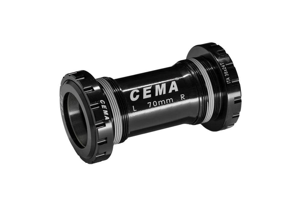 Cema Krankboks ITA Ø30 spindel Shimano, FSA, ROTOR, SRAM. Udv. skåle, 36x24T. Lejer i rustfrit stål. Rammebredde: 70 mm.
